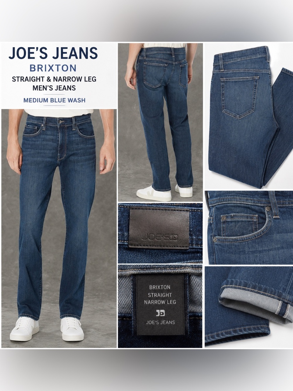 Joe’s Jeans Brixton Mens Straight and Narrow Leg Jean 36in W x 34in Inseam
